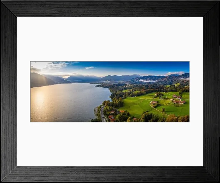Framed Print : Tegernsee lake in the Bavarian Alps. Aerial Panorama. Spring. Germany Framed Print : Tegernsee lake in the Bavarian Alps. Aerial Panorama. Spring. Germany