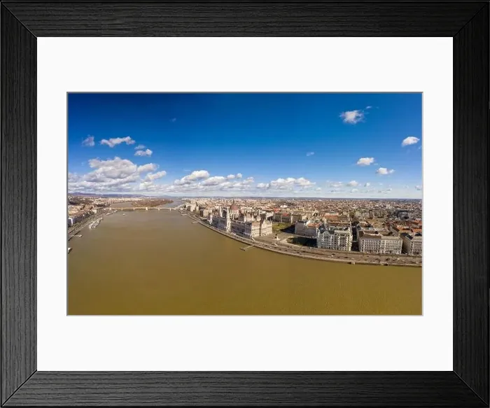 Framed Print : Aerial view of Hungarian Parliament Margaret Island by danube in Budapest morning Framed Print : Aerial view of Hungarian Parliament Margaret Island by danube in Budapest morning