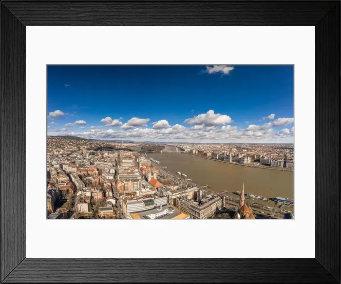 Framed Print : Aerial drone shot of Hungarian Parliament with clouds in Budapest Winter morning Framed Print : Aerial drone shot of Hungarian Parliament with clouds in Budapest Winter morning
