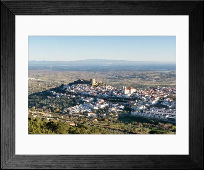 Framed Print : Castelo de Vide in Alentejo, Portugal from Serra de Sao Mamede mountains Framed Print : Castelo de Vide in Alentejo, Portugal from Serra de Sao Mamede mountains