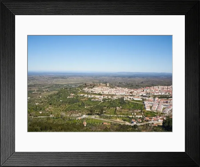 Framed Print : Castelo de Vide in Alentejo, Portugal from Serra de Sao Mamede mountains Framed Print : Castelo de Vide in Alentejo, Portugal from Serra de Sao Mamede mountains