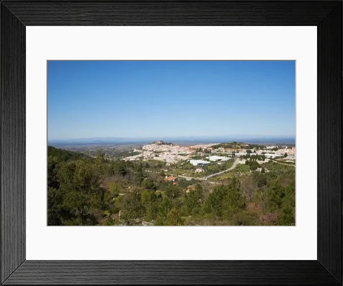 Framed Print : Castelo de Vide in Alentejo, Portugal from Serra de Sao Mamede mountains Framed Print : Castelo de Vide in Alentejo, Portugal from Serra de Sao Mamede mountains