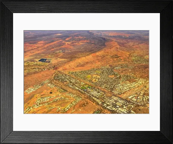 Framed Print : Aerial view of Alice Springs skyline in Australia Framed Print : Aerial view of Alice Springs skyline in Australia