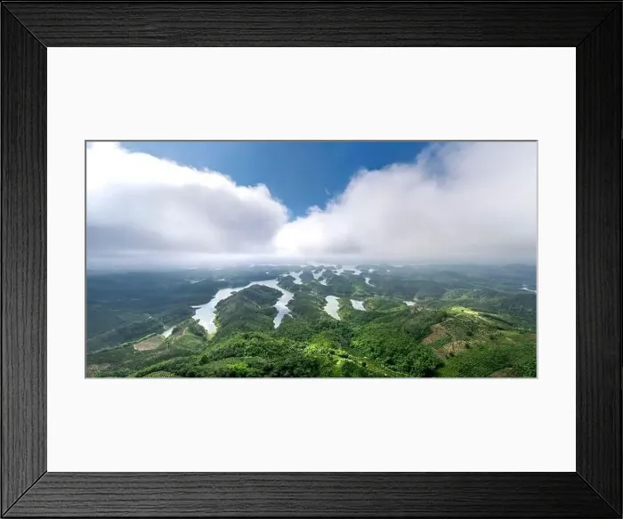 Framed Print : Ta Dung Lake viewed from above Framed Print : Ta Dung Lake viewed from above