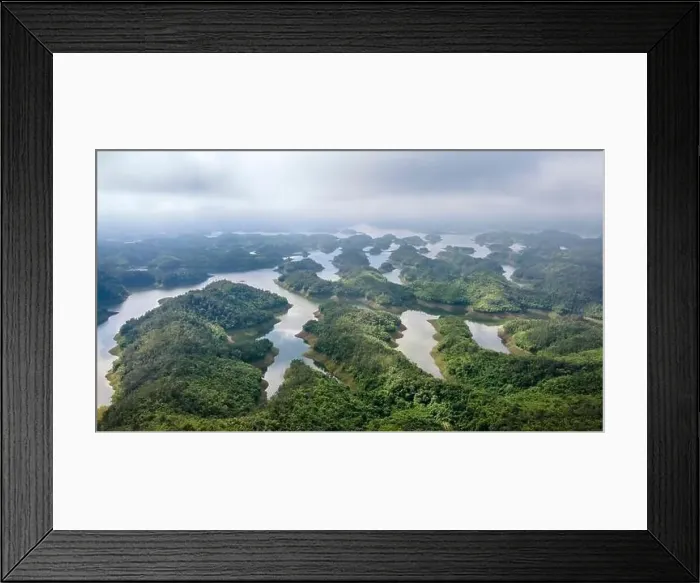 Framed Print : Ta Dung Lake viewed from above Framed Print : Ta Dung Lake viewed from above