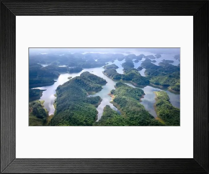 Framed Print : Ta Dung Lake viewed from above Framed Print : Ta Dung Lake viewed from above