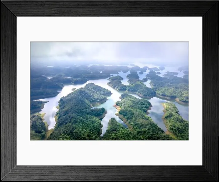 Framed Print : Ta Dung Lake viewed from above Framed Print : Ta Dung Lake viewed from above