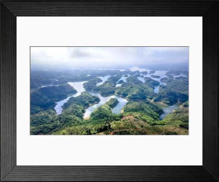 Framed Print : Ta Dung Lake viewed from above Framed Print : Ta Dung Lake viewed from above