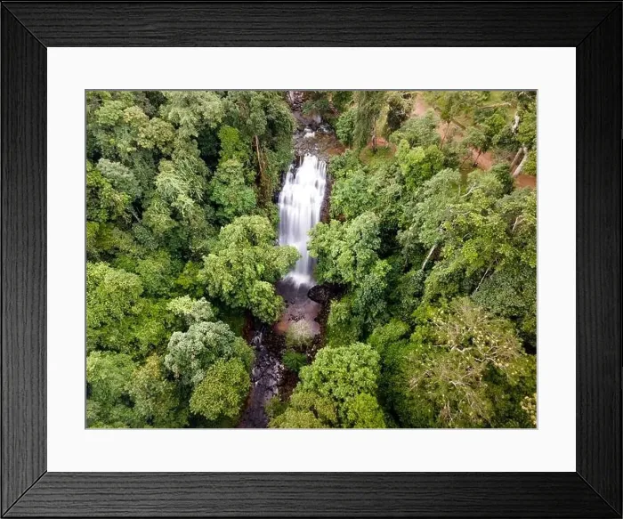 Framed Print : Waterfalls in the rainforest in Buon Ma Thuot, Dak Lak province, Viet Nam viewed from above Framed Print : Waterfalls in the rainforest in Buon Ma Thuot, Dak Lak province, Viet Nam viewed from above