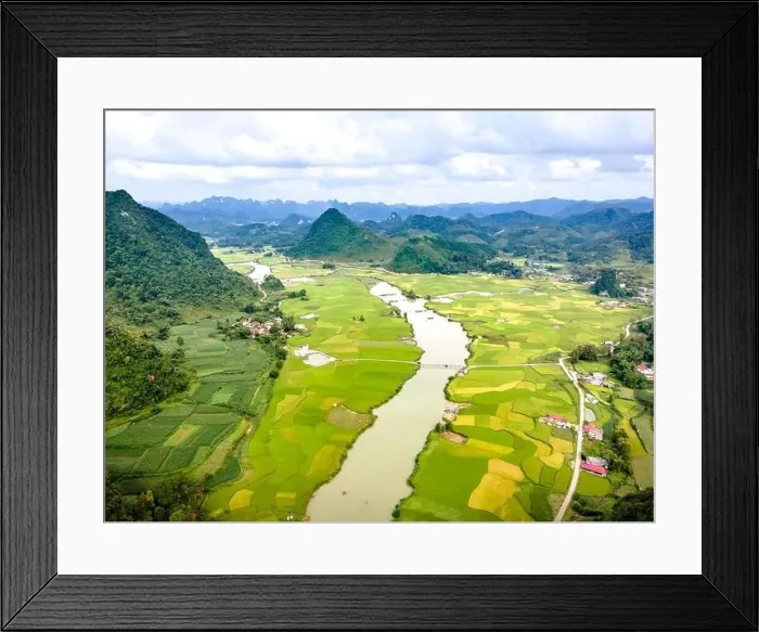 Framed Print : Rice and rice field at Phong Nam village in Trung Khanh Framed Print : Rice and rice field at Phong Nam village in Trung Khanh