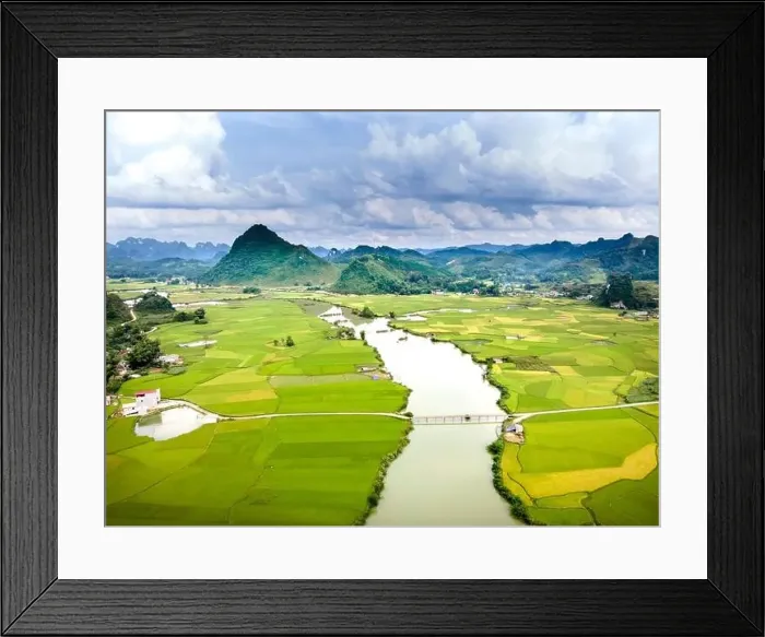 Framed Print : Rice and rice field at Phong Nam village in Trung Khanh Framed Print : Rice and rice field at Phong Nam village in Trung Khanh
