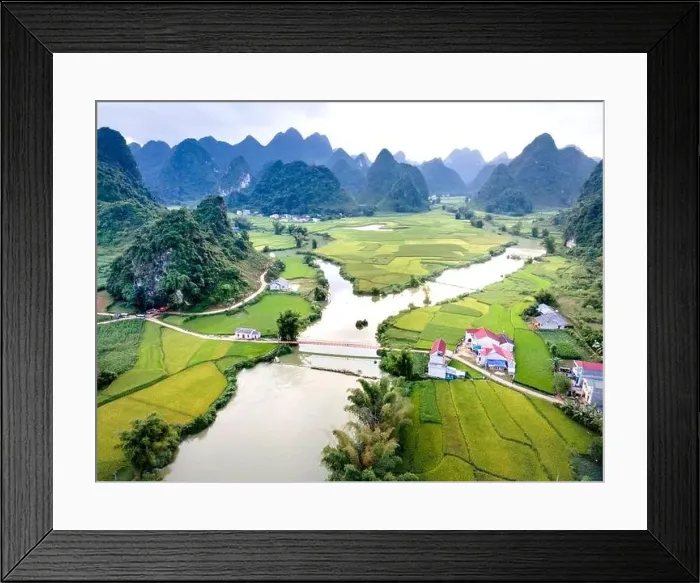 Framed Print : Rice and rice field at Phong Nam village in Trung Khanh Framed Print : Rice and rice field at Phong Nam village in Trung Khanh