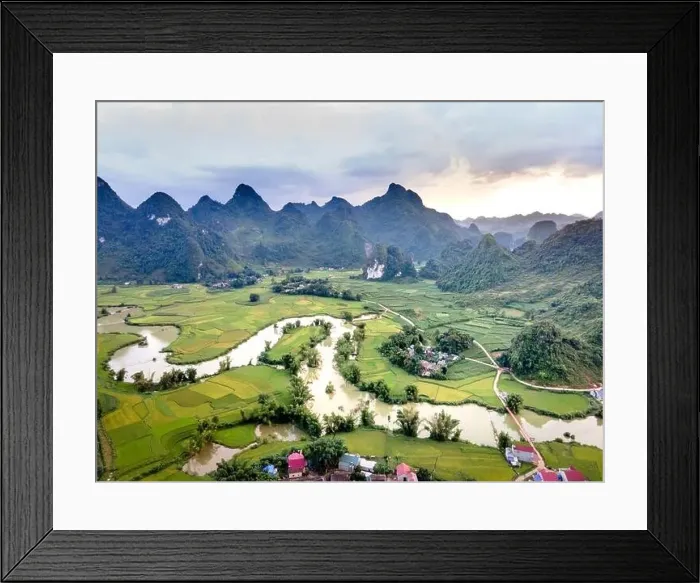 Framed Print : Rice and rice field at Phong Nam village in Trung Khanh Framed Print : Rice and rice field at Phong Nam village in Trung Khanh