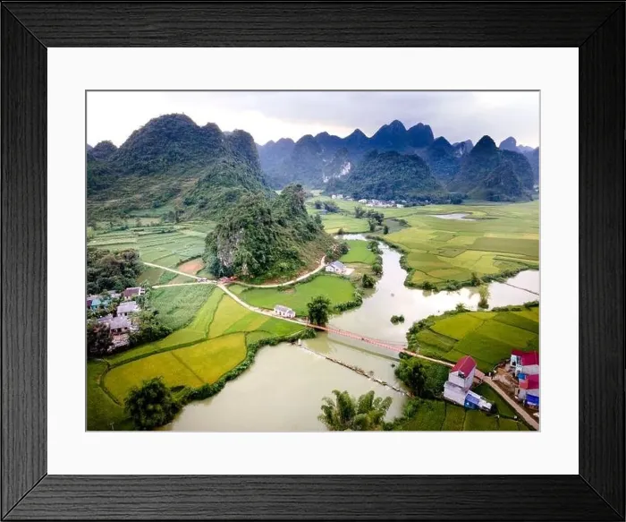 Framed Print : Rice and rice field at Phong Nam village in Trung Khanh Framed Print : Rice and rice field at Phong Nam village in Trung Khanh