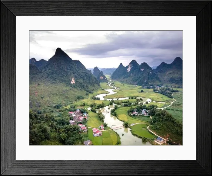 Framed Print : Rice and rice field at Phong Nam village in Trung Khanh Framed Print : Rice and rice field at Phong Nam village in Trung Khanh