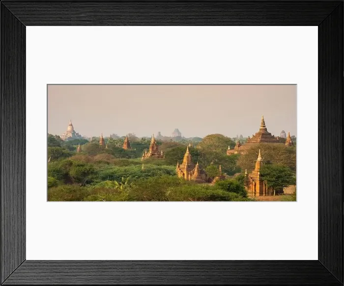 Framed Print : View from above, stunning aerial view of the Bagan Archaeological Zone at sunset Framed Print : View from above, stunning aerial view of the Bagan Archaeological Zone at sunset