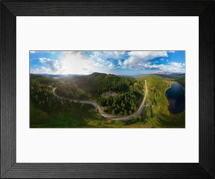 Framed Print : Aerial drone view of the lake of Kidelyu Framed Print : Aerial drone view of the lake of Kidelyu