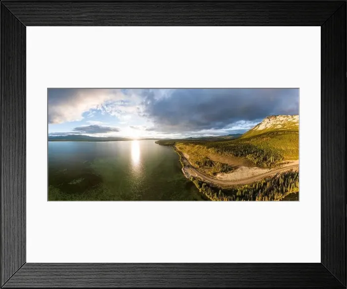 Framed Print : Aerial Drone Shot. Taken near Atlin, Yukon, Canada