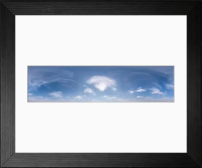 Framed Print : Seamless clear blue sky hdri panorama 360 degrees angle view with zenith Framed Print : Seamless clear blue sky hdri panorama 360 degrees angle view with zenith