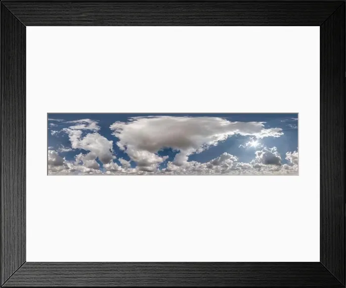 Framed Print : Seamless clear blue sky hdri panorama 360 degrees angle view with zenith Framed Print : Seamless clear blue sky hdri panorama 360 degrees angle view with zenith