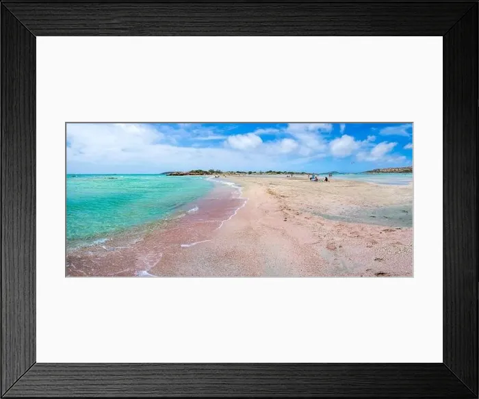 Framed Print : Tropical sandy beach with turquoise water, in Elafonisi, Crete, Greece Framed Print : Tropical sandy beach with turquoise water, in Elafonisi, Crete, Greece