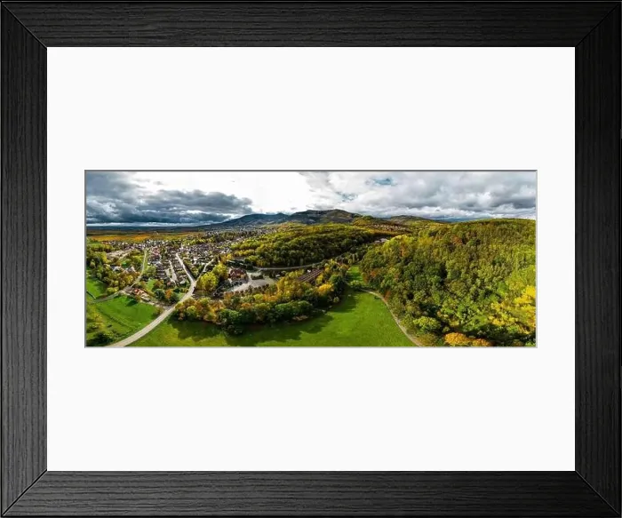 Framed Print : A drone rises above a multi-colored valley in the Vosges Framed Print : A drone rises above a multi-colored valley in the Vosges