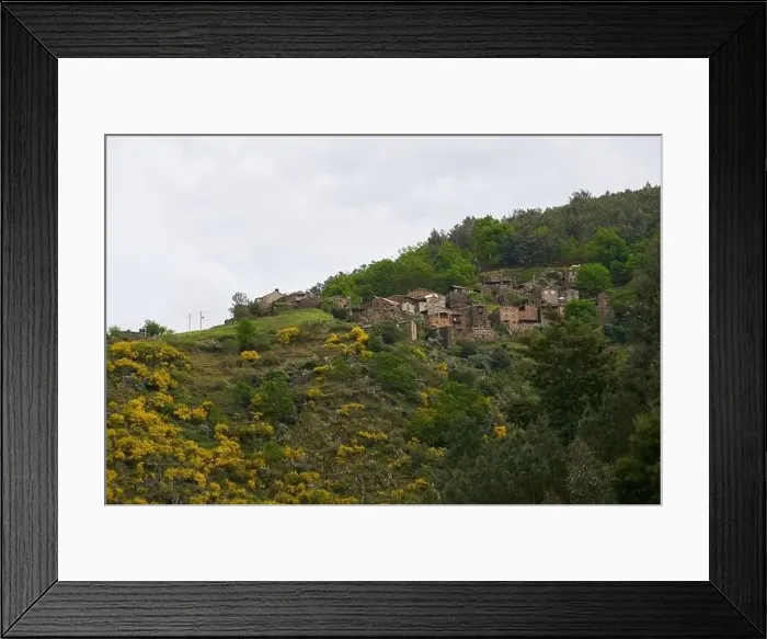 Framed Print : Talasnal schist village view from Lousa mountain, in Portugal Framed Print : Talasnal schist village view from Lousa mountain, in Portugal