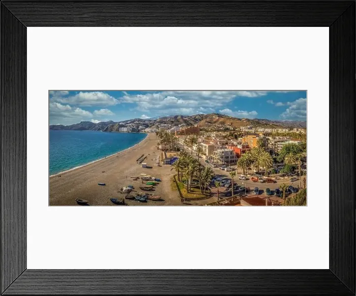 Framed Print : Aerial view of Almunecar on Spain's south coast Framed Print : Aerial view of Almunecar on Spain's south coast