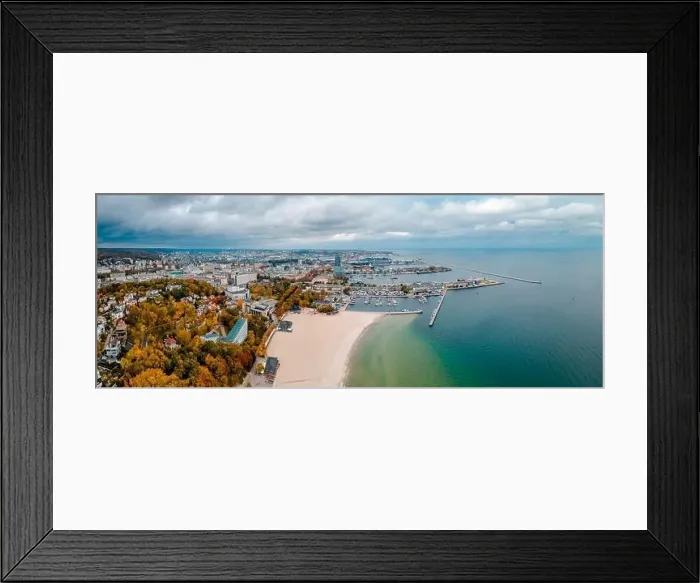 Framed Print : Gdynia's autumn panorama taken from the air Framed Print : Gdynia's autumn panorama taken from the air