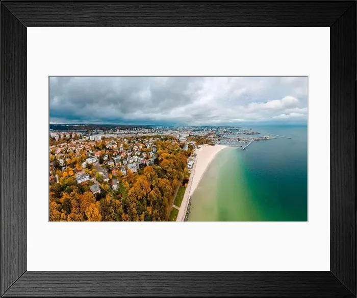 Framed Print : Gdynia's autumn panorama taken from the air Framed Print : Gdynia's autumn panorama taken from the air