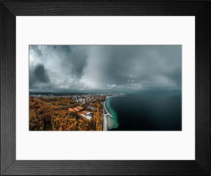 Framed Print : Gdynia's autumn panorama taken from the air Framed Print : Gdynia's autumn panorama taken from the air