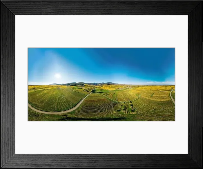 Framed Print : View above a multi-colored valley in the Vosges Framed Print : View above a multi-colored valley in the Vosges