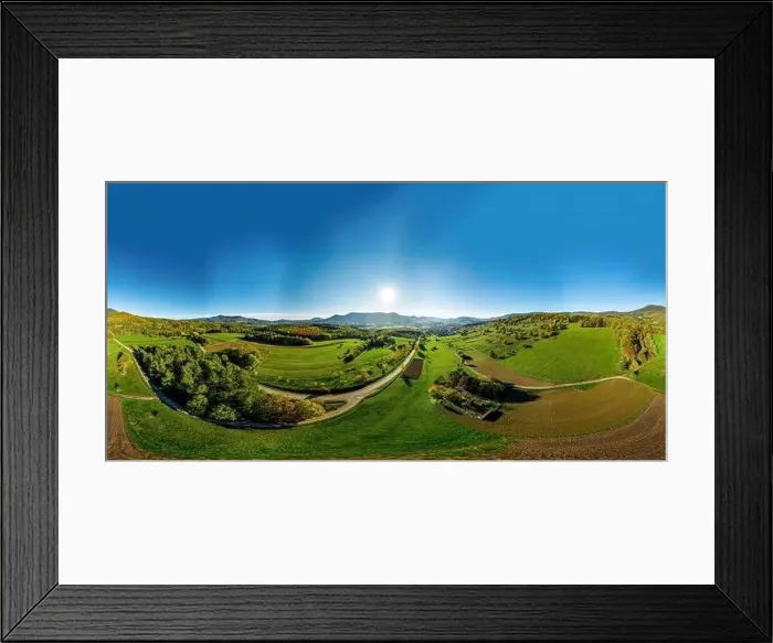 Framed Print : View above a multi-colored valley in the Vosges Framed Print : View above a multi-colored valley in the Vosges