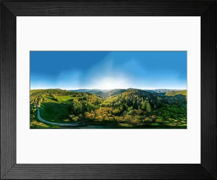 Framed Print : View above a multi-colored valley in the Vosges Framed Print : View above a multi-colored valley in the Vosges
