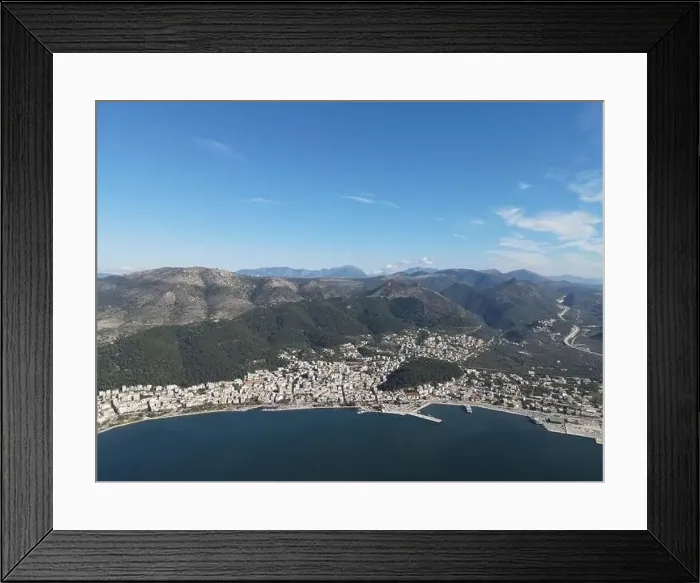 Framed Print : Aerial Lansdcape, Landmark, Seascape, Coast Of Igoumenitsa Greece, Epirus, Thesprotia Framed Print : Aerial Lansdcape, Landmark, Seascape, Coast Of Igoumenitsa Greece, Epirus, Thesprotia