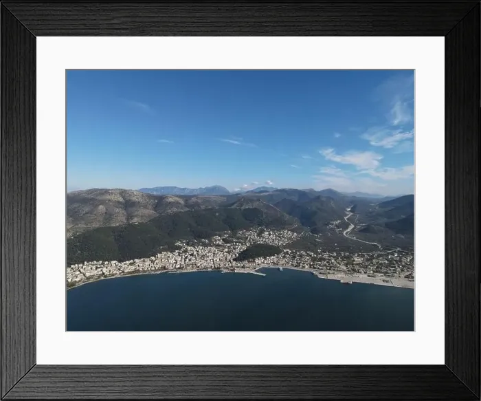 Framed Print : Aerial Lansdcape, Landmark, Seascape, Coast Of Igoumenitsa Greece, Epirus, Thesprotia Framed Print : Aerial Lansdcape, Landmark, Seascape, Coast Of Igoumenitsa Greece, Epirus, Thesprotia