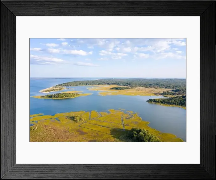Framed Print : Aerial view of Louse Point road and surrounding area, East Hampton, NY Framed Print : Aerial view of Louse Point road and surrounding area, East Hampton, NY