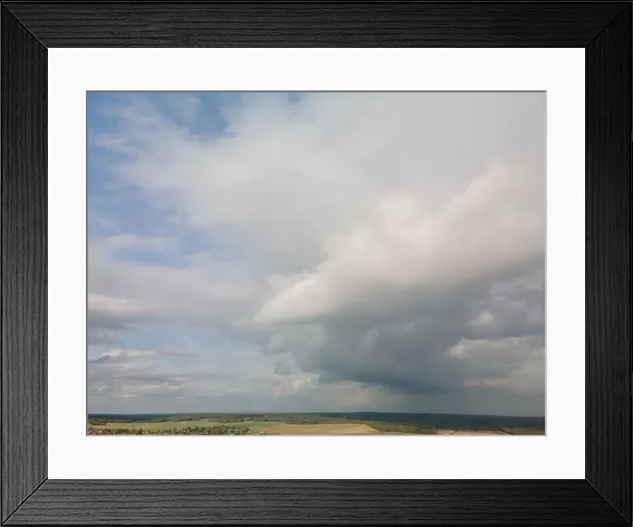 Framed Print : Photo from a flying drone, blue sky and white clouds. Texture background for design Framed Print : Photo from a flying drone, blue sky and white clouds. Texture background for design