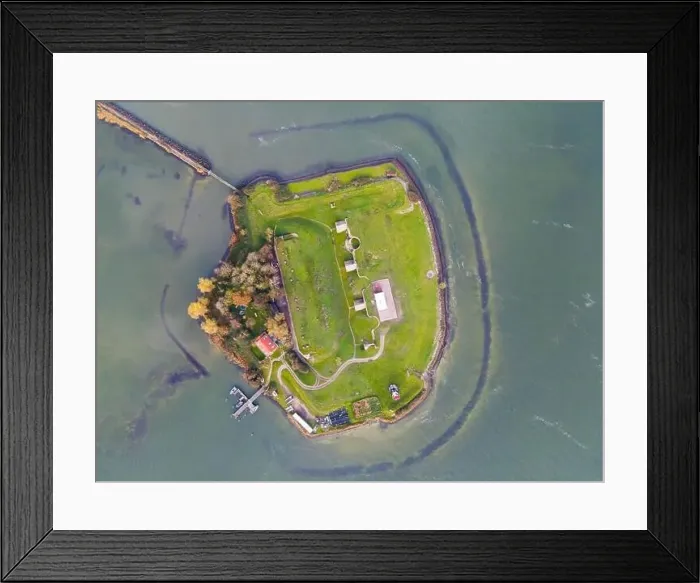 Framed Print : Top down aerial drone view of Vuurtoreneiland in Amsterdam, The Netherlands a small island Framed Print : Top down aerial drone view of Vuurtoreneiland in Amsterdam, The Netherlands a small island