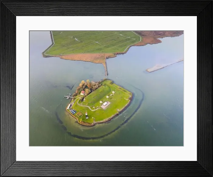 Framed Print : Top down aerial drone view of Vuurtoreneiland in Amsterdam, The Netherlands a small island Framed Print : Top down aerial drone view of Vuurtoreneiland in Amsterdam, The Netherlands a small island
