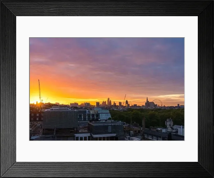 Framed Print : Stunning Sunrise over the city of London Framed Print : Stunning Sunrise over the city of London