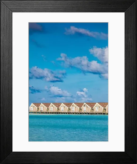 Framed Print : Landscape, seascape with long jetty Framed Print : Landscape, seascape with long jetty