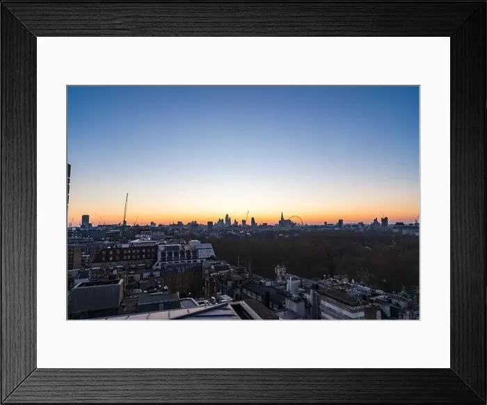 Framed Print : Stunning London city sunrise aerial view Framed Print : Stunning London city sunrise aerial view