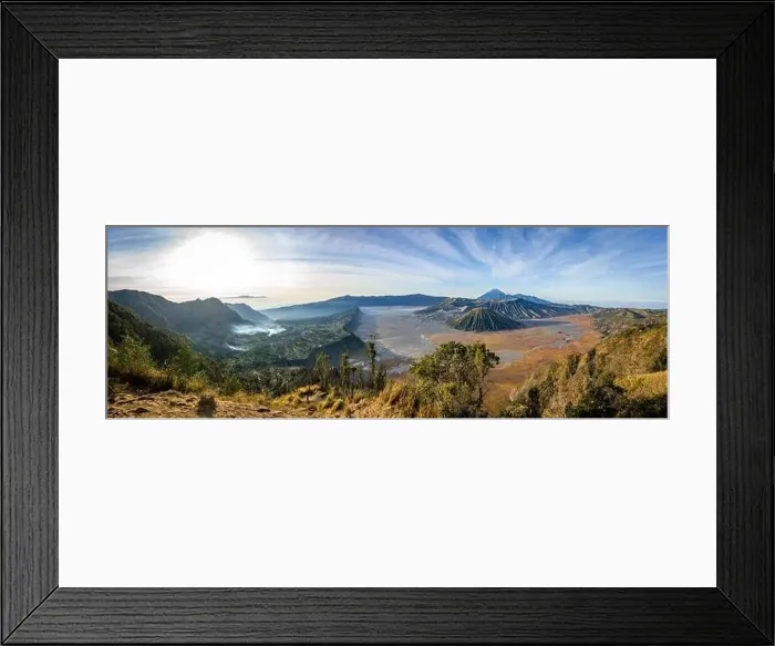 Framed Print : panoramic view of vulcano landscape at bromo in indonesia Framed Print : panoramic view of vulcano landscape at bromo in indonesia