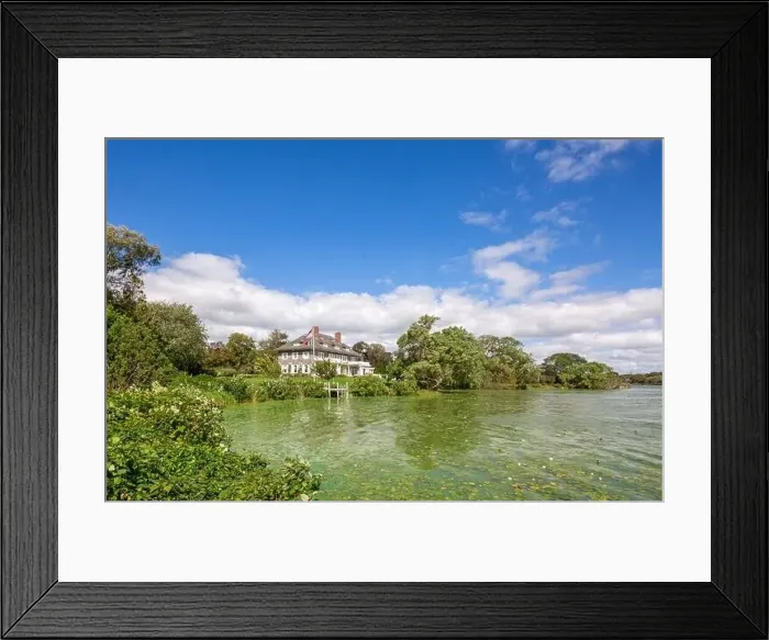 Framed Print : Large estate on Agawam lake in the estate section of Southampton, NY Framed Print : Large estate on Agawam lake in the estate section of Southampton, NY