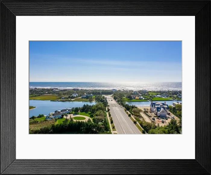 Framed Print : Aerial view of the Quogue Bridge in Quogue, NY Framed Print : Aerial view of the Quogue Bridge in Quogue, NY
