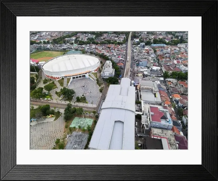 Framed Print : Jakarta. Indonesia. November 20 2020 : Aerial View Framed Print : Jakarta. Indonesia. November 20 2020 : Aerial View