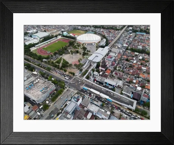 Framed Print : Jakarta. Indonesia. November 20 2020 : Aerial View Framed Print : Jakarta. Indonesia. November 20 2020 : Aerial View