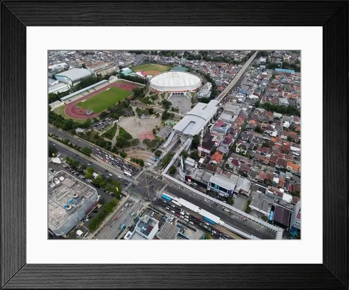 Framed Print : Jakarta. Indonesia. November 20 2020 : Aerial View Framed Print : Jakarta. Indonesia. November 20 2020 : Aerial View
