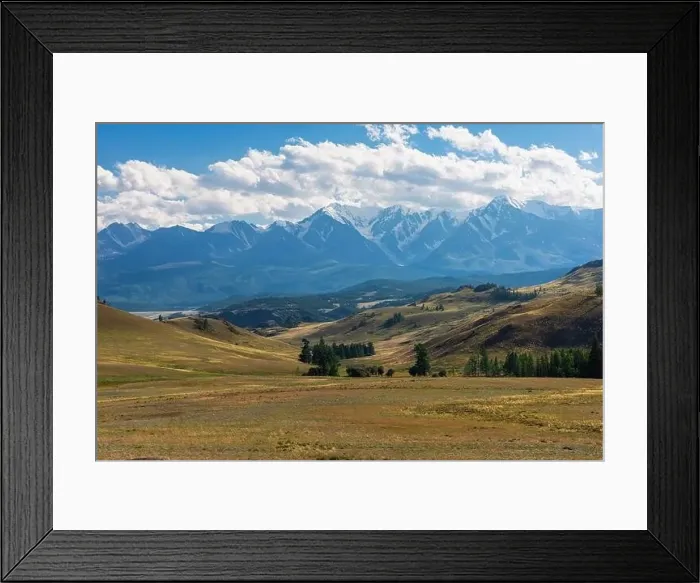 Framed Print : Kurai steppe and North-Chui ridge Framed Print : Kurai steppe and North-Chui ridge